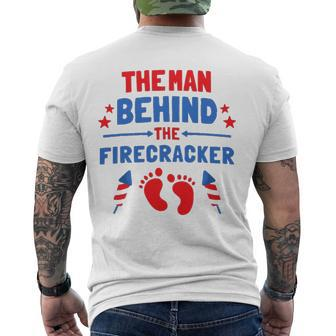 4Th Of July The Man Behind The Firecracker Daddy Men's Back Print T-shirt | Mazezy UK