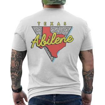 Abilene Texas Retro Triangle Tx City Men's Back Print T-shirt | Mazezy