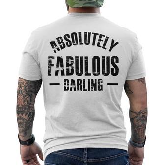 Absolutely Fabulous Darling Men's Crewneck Short Sleeve Back Print T-shirt | Favorety CA