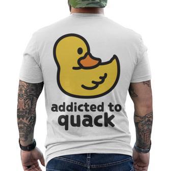 Addicted To Quack Men's Crewneck Short Sleeve Back Print T-shirt | Favorety CA