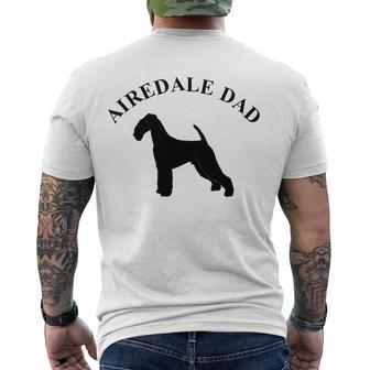 Mens Airedale Dad Airedale Terrier Owner Men's Back Print T-shirt | Mazezy