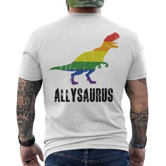 Allysaurus Ally Pride Gay Pride Lgbt Allysaurus Men's Back Print T-shirt | Mazezy