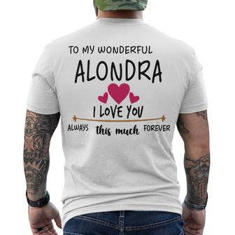 Alondra Name To My Wonderful Alondra Men's T-Shirt Back Print - Seseable