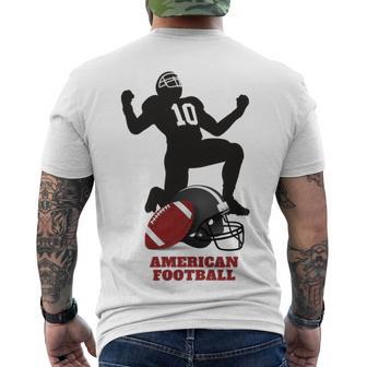 American Football Men's Crewneck Short Sleeve Back Print T-shirt | Favorety