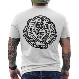Ancient Viking Serpent Amulet For Nordic Lore Lovers Men's T-shirt Back Print | Seseable CA