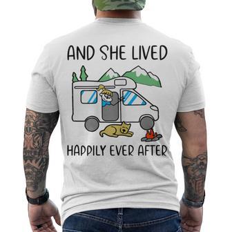 And She Lived Happily Ever After Men's Crewneck Short Sleeve Back Print T-shirt | Favorety AU