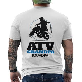 Atv Off Road Four Wheeler Quad Grandpa Men's Back Print T-shirt | Mazezy