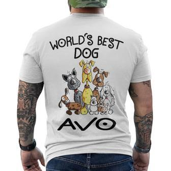 Avo Grandpa Worlds Best Dog Avo Men's T-Shirt Back Print - Seseable