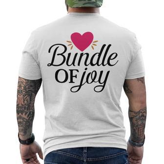 Baby Shower Text Design Bundle Of Joy Heart Men's Crewneck Short Sleeve Back Print T-shirt | Favorety UK