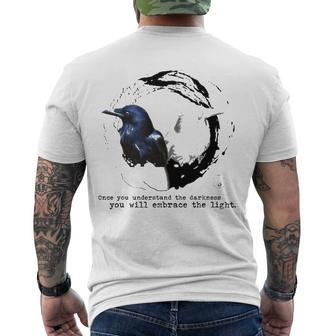 Balance Once You Understand The Darkness You Will Embrace The Light Men's Back Print T-shirt | Mazezy