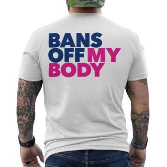 Bans Off My Body Pro Choice Men's Crewneck Short Sleeve Back Print T-shirt | Favorety AU