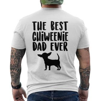 Best Chiweenie Dad Ever Fathers Day Chiweenie Dog Men's Back Print T-shirt | Mazezy