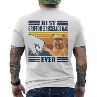 Mens Best Griffon Bruxellois Dad Ever Dog Lover Fathers Day Men's Back Print T-shirt | Mazezy