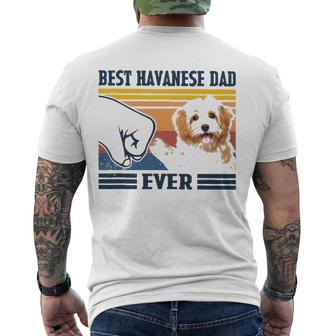 Best Havanese Dad Ever Vintage Father Day Christmas Men's Back Print T-shirt | Mazezy