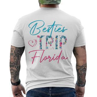 Besties Trip Florida Vacation Matching Best Friend Men's Back Print T-shirt | Mazezy