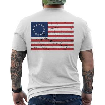Betsy Ross 13 Star 1776 Flag 4Th Of July Men's Back Print T-shirt | Mazezy