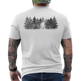 Bigfoot In The Forest Men's Crewneck Short Sleeve Back Print T-shirt | Favorety AU