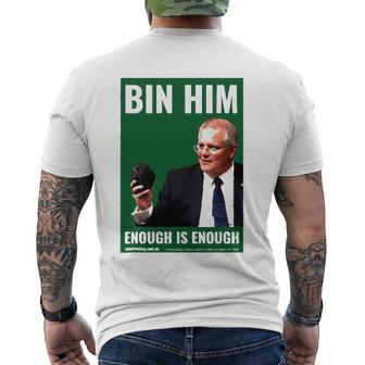 Bin Him Enough Is Enough Men's Back Print T-shirt | Mazezy