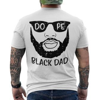 Mens Black Dad Beard African History Pride Blm Daddy Papa Men Men's Back Print T-shirt | Mazezy