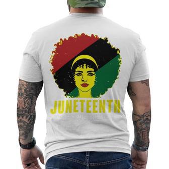 Black Queen Juneteenth Celebrate Freedom Tshirt Men's Crewneck Short Sleeve Back Print T-shirt - Monsterry AU