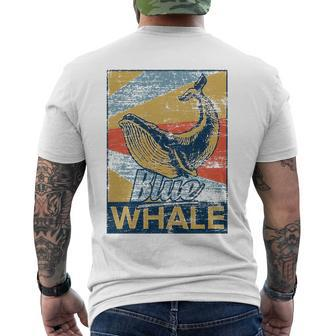 Blue Whale Animal Sea Zookeeper Idea Men's Back Print T-shirt | Mazezy