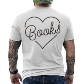 Book Lover Men's Crewneck Short Sleeve Back Print T-shirt | Favorety