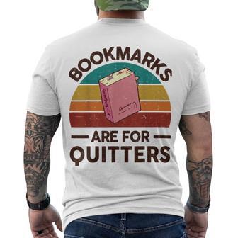 Bookmarks Are For Quitters Men's Crewneck Short Sleeve Back Print T-shirt | Favorety DE