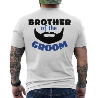 Brother Of The Groom Great Gift For The Brother Of The Awesome Groom Men's Crewneck Short Sleeve Back Print T-shirt | Favorety