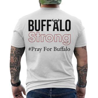 Buffalo Strong Pray For Buffalo Men's Crewneck Short Sleeve Back Print T-shirt | Favorety CA