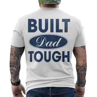 Mens Built Dad Tough Build Dad Car Guys Mechanic Workout Gym V2 Men's T-shirt Back Print - Seseable