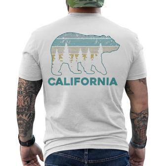 California Bear Vintage Retro Nature Hiking Souvenir 465 Trending Shirt Men's Crewneck Short Sleeve Back Print T-shirt | Favorety CA