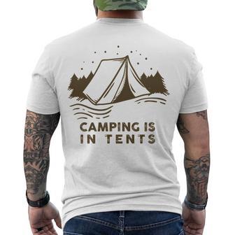 Camping Is In Tents Men's Crewneck Short Sleeve Back Print T-shirt | Favorety DE