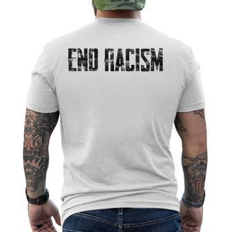 Civil Rights End Racism Mens Protestor Anti-Racist Men's Back Print T-shirt | Mazezy UK