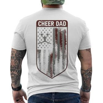 Cool Fathers Day 4Th Of July Us Flag Cheer Dad Men's T-shirt Back Print - Seseable