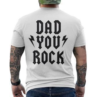 Dad You Rock Rock Heavy Metal Tee Men's Back Print T-shirt | Mazezy