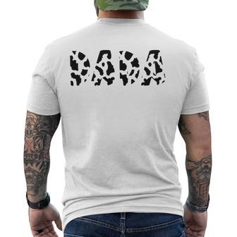 Dada Cow Print Cow Pattern Fathers Day Men's Back Print T-shirt | Mazezy