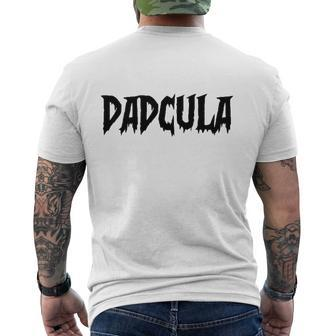 Dadcula Trick Or Treat Halloween Costume Men's Back Print T-shirt | Mazezy
