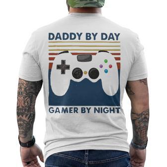 Daddy By Day Gamer By Night 250 Shirt Men's Crewneck Short Sleeve Back Print T-shirt | Favorety DE