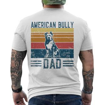 Dog Bully Pit Bull Dad - Vintage American Bully Dad Men's Back Print T-shirt | Mazezy