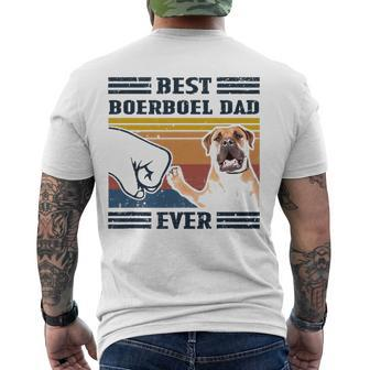 Dog Vintage Best Boerboel Dad Ever Fathers Day Men's Crewneck Short Sleeve Back Print T-shirt | Mazezy