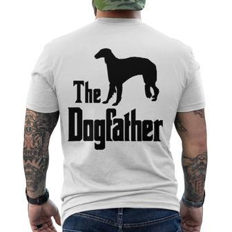 The Dogfather - Dog Borzoi Men's Back Print T-shirt | Mazezy
