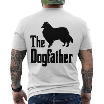 The Dogfather Rough Collie Dog Idea Men's Back Print T-shirt | Mazezy