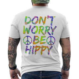 Donut Worry Be Happy Men's Crewneck Short Sleeve Back Print T-shirt | Favorety