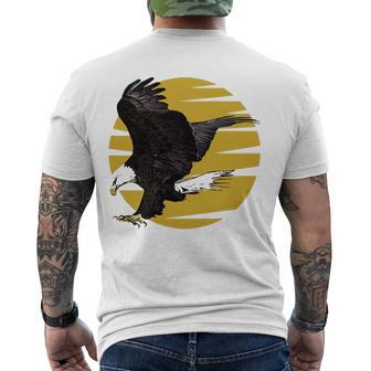 Eagle Imprint Animal Eagle Motif Bald Eagle Animal Motif Men's Back Print T-shirt | Mazezy