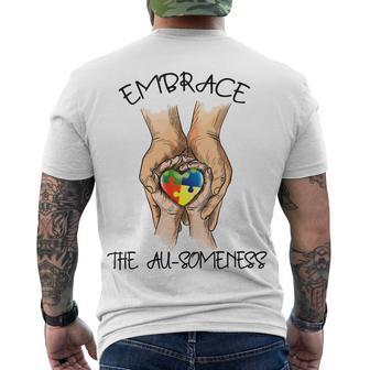 Embrace Ausomeness Men's Crewneck Short Sleeve Back Print T-shirt | Favorety DE