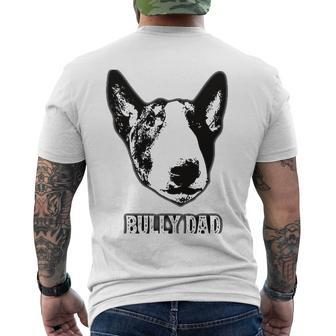 Mens English Bull Terrier Dad Men's Back Print T-shirt | Mazezy