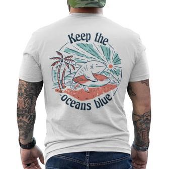 Environmentalist Keep The Oceans Blue Men's Crewneck Short Sleeve Back Print T-shirt | Favorety AU