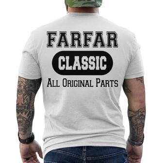 Farfar Grandpa Classic All Original Parts Farfar Men's T-Shirt Back Print - Seseable