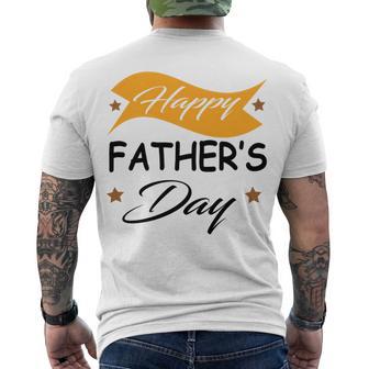 Fathers Day Happy Fathers Day Gift For Your Father Men's Crewneck Short Sleeve Back Print T-shirt | Favorety