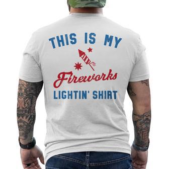 Fourth Of July My Fireworks Vintage 749 Shirt Men's Crewneck Short Sleeve Back Print T-shirt | Favorety DE